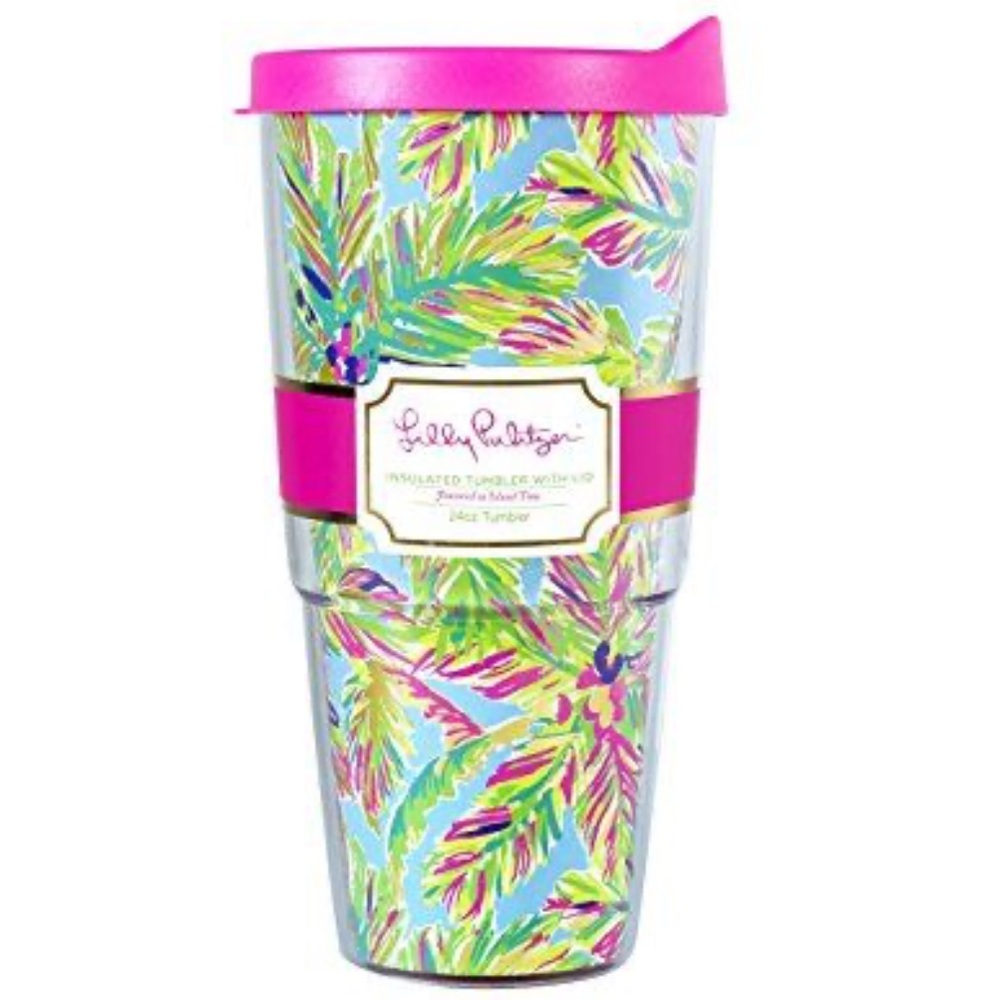 Lilly Pulitzer 24 oz Insulated Tumbler with Lid Island Time